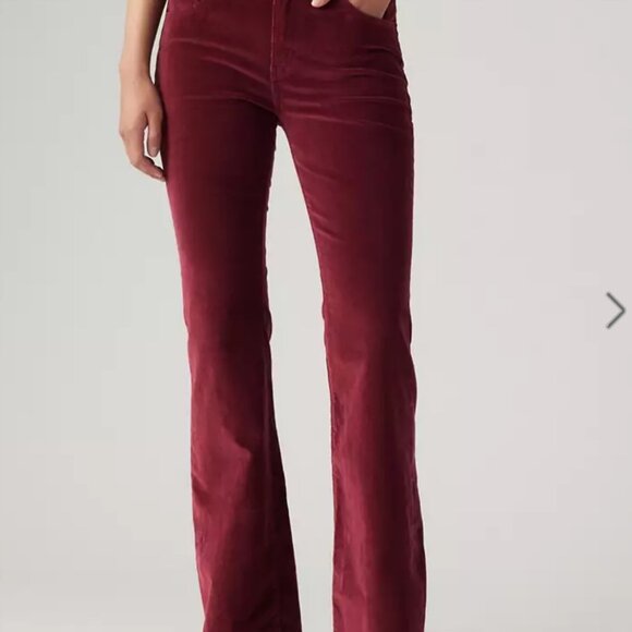 Levi's Vibrant Red Flare Pants - Picture 4 of 6